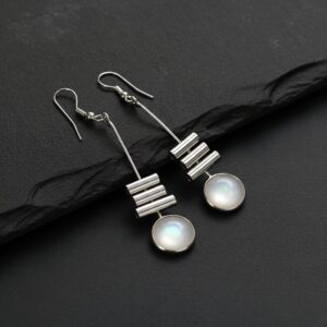 Lunar Grace Drop Earrings Silver
